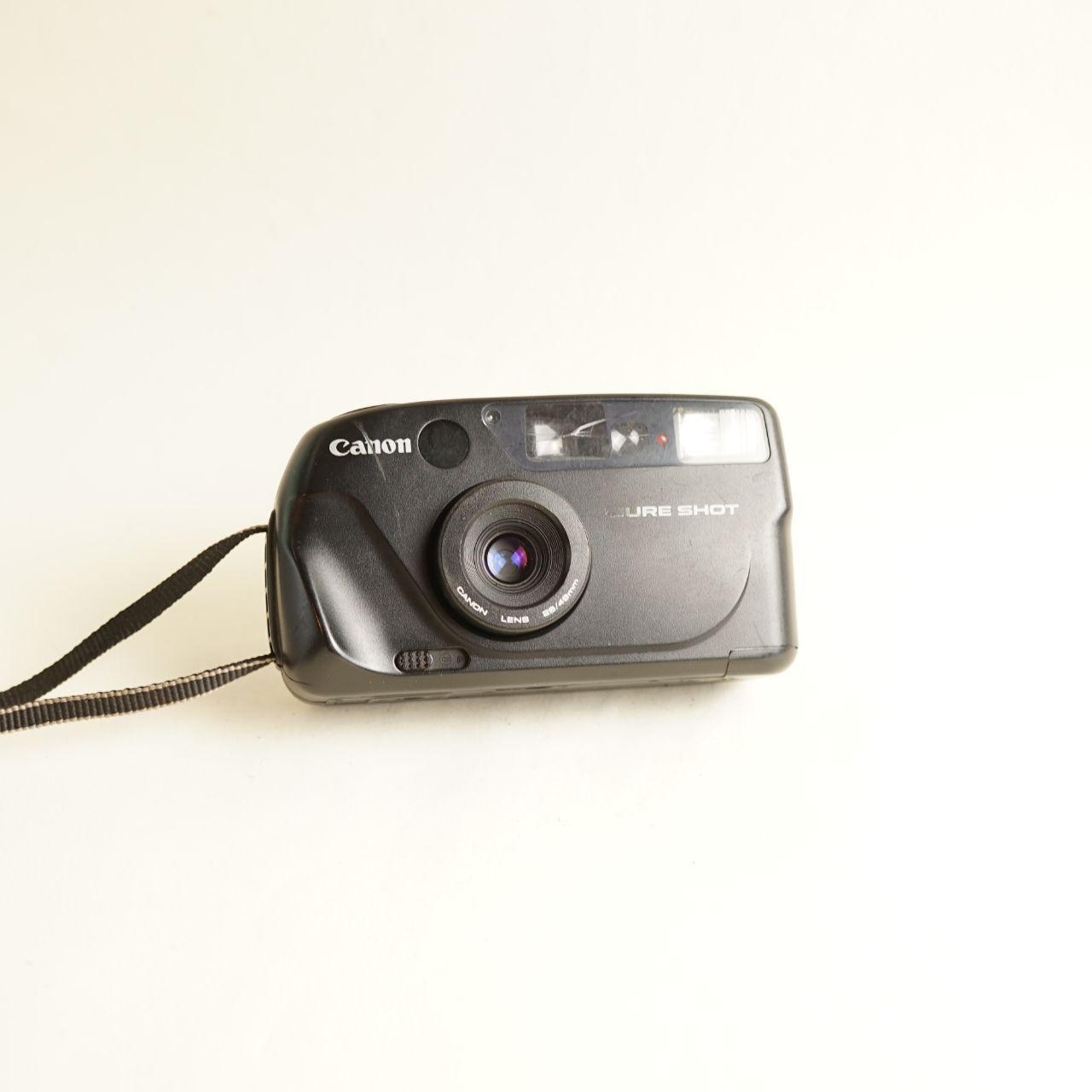 Canon Sure Shot Film Camera | 35mm Point & Shoot | Tested & Working | Black