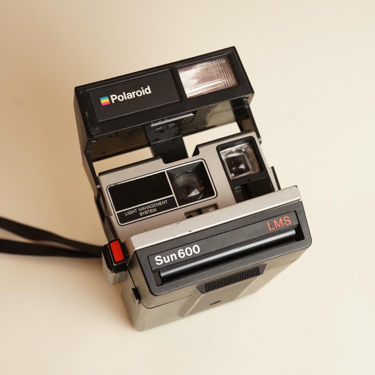 Polaroid Sun 600 Instant Camera | Tested & Working | Silver & Black