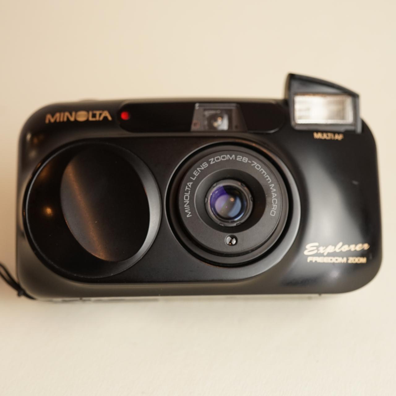 Minolta Explorer Freedom Zoom 35mm Film Camera | Point & Shoot | Tested & Working | Black