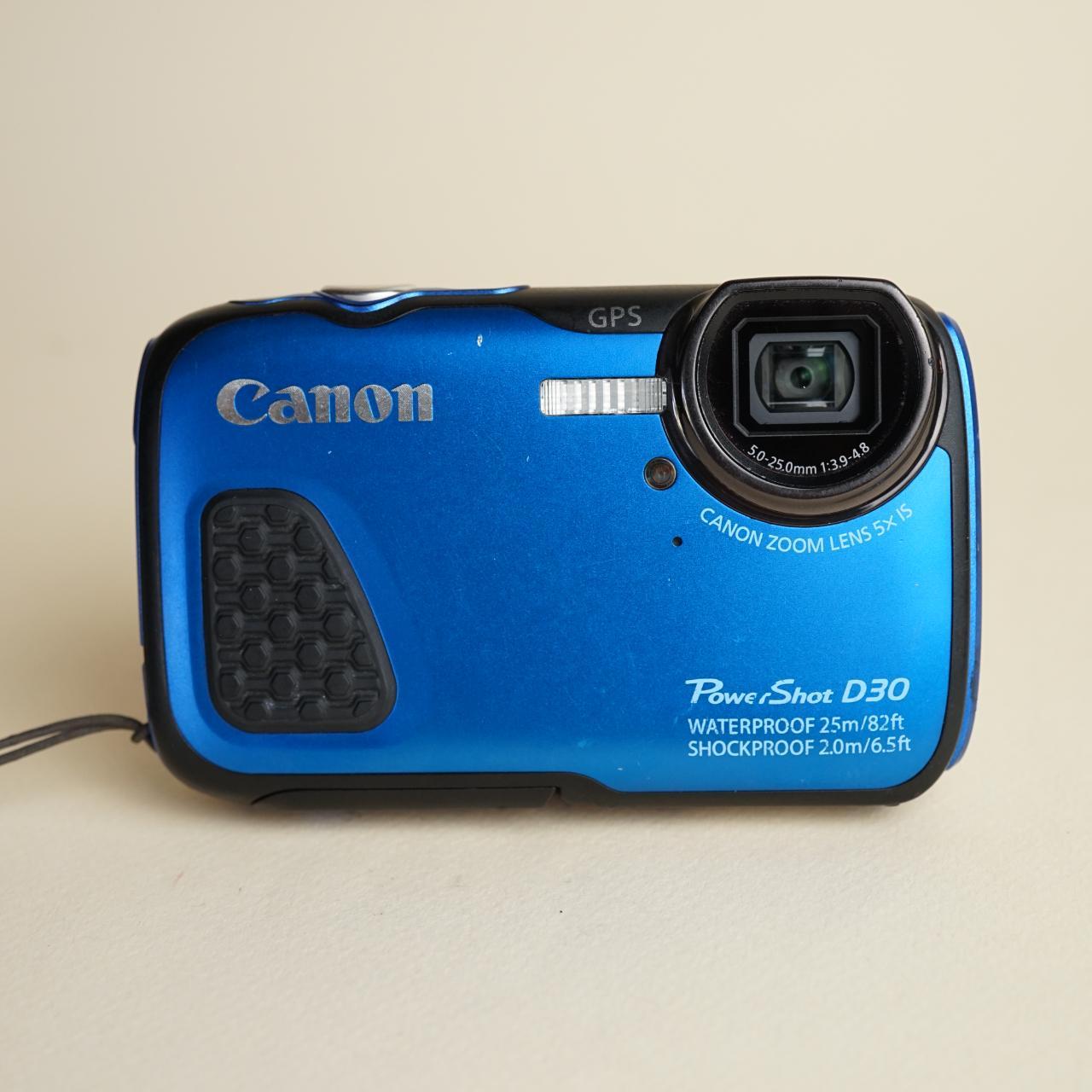 Canon PowerShot D30 | 12MP Digital Camera | Tested & Working | Blue