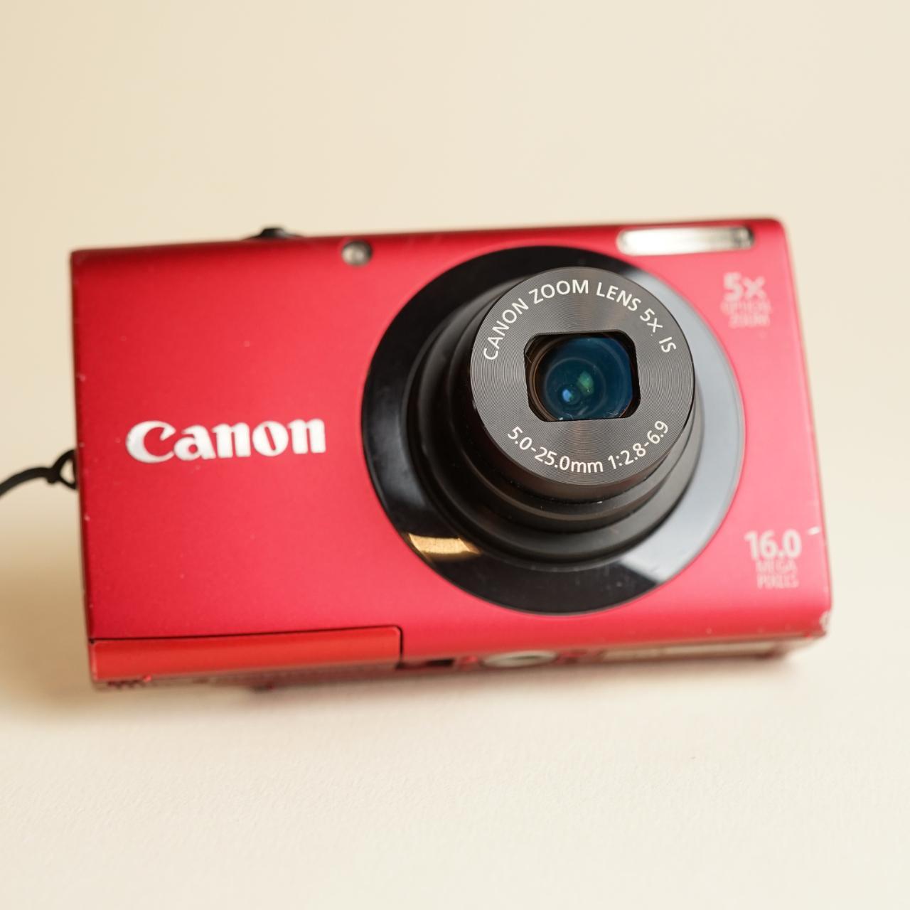 Canon PowerShot A3400 IS Digital Camera | 16MP | Test & Working | Red