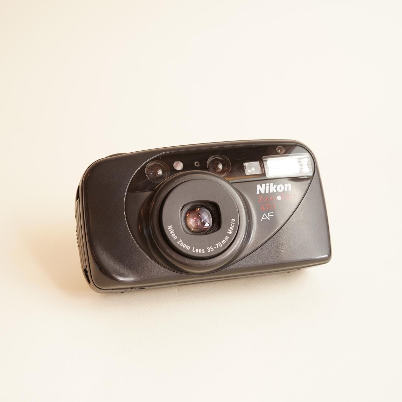 Nikon Zoom Touch 470 AF Film Camera | 35mm Point & Shoot | Tested & Working | Black