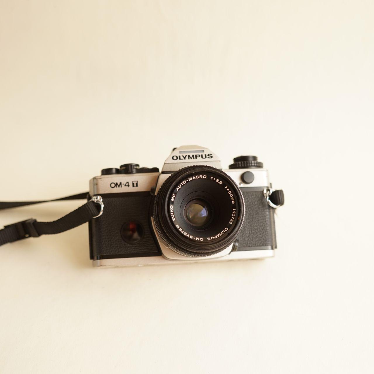 Olympus OM-4 Ti Film Camera | 35mm SLR | Tested & Working | Black & Silver