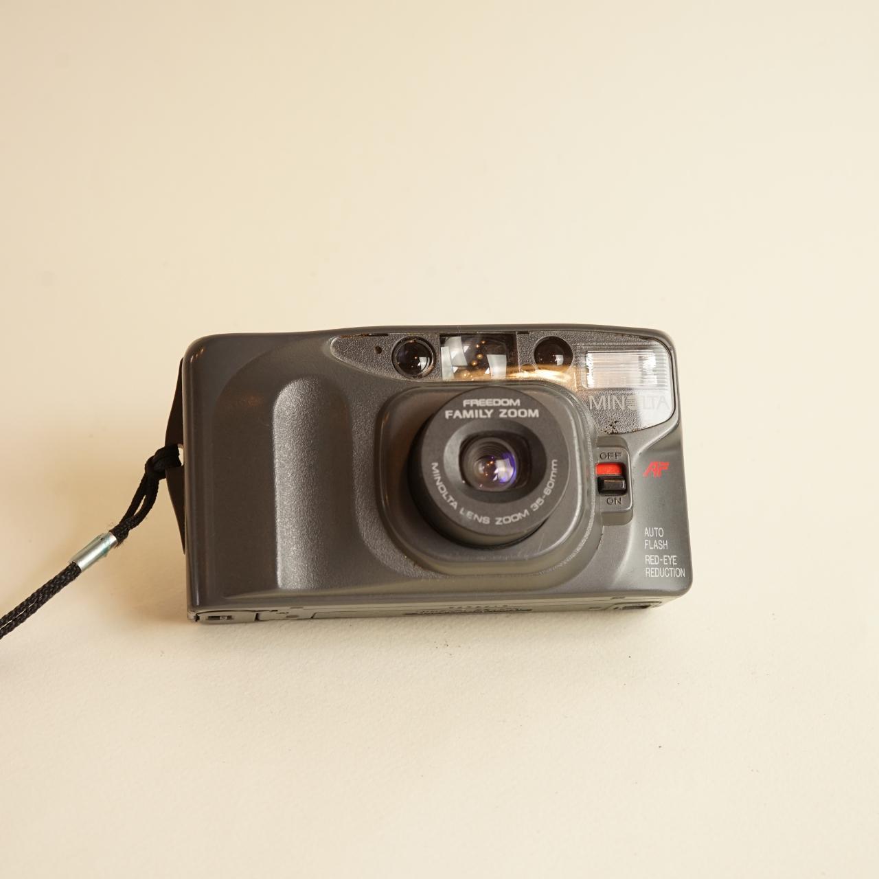 Minolta Freedom Family Zoom Film Camera | 35mm Point & Shoot | Tested & Working | Grey