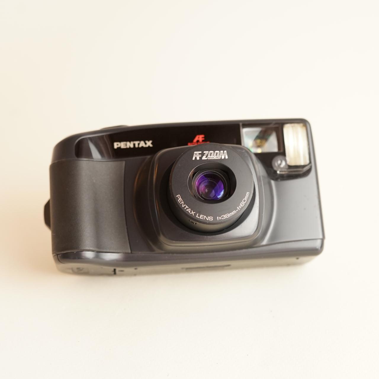 Pentax IQZoom 60 Film Camera | 35mm Point & Shoot | Tested & Working | Grey & Black