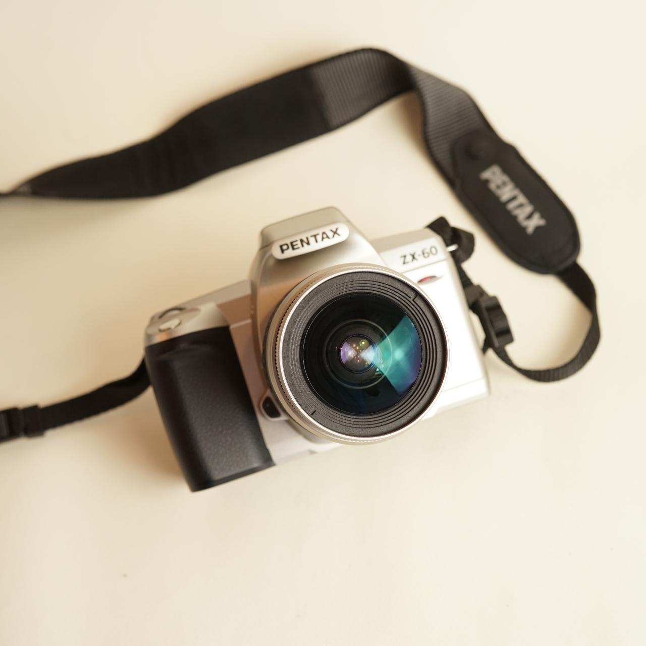 Pentax ZX-60 35mm SLR Film Camera | Tested & Working | Silver & Black