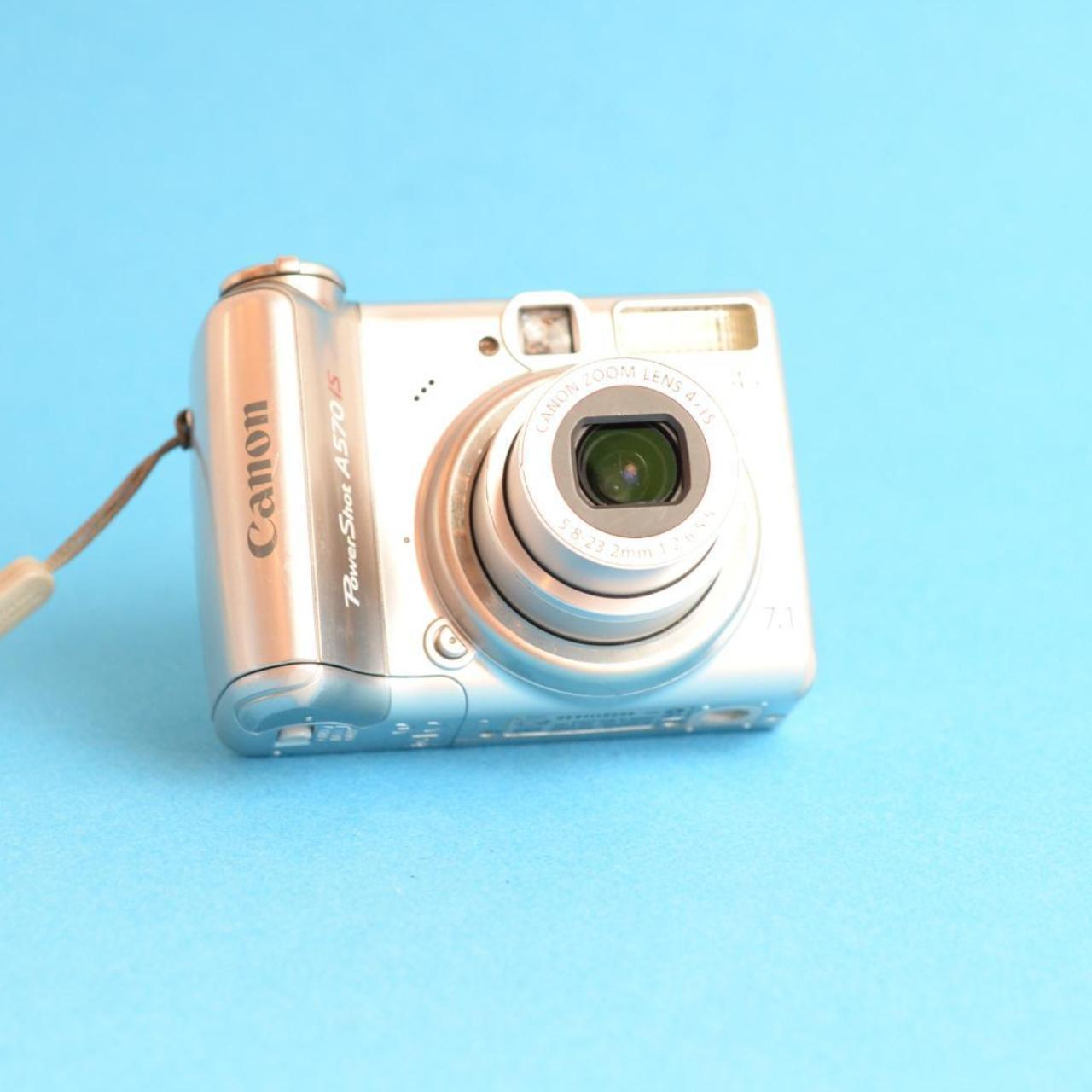Canon PowerShot A570 IS Digital Camera | 7.1MP | Tested & Working | Silver