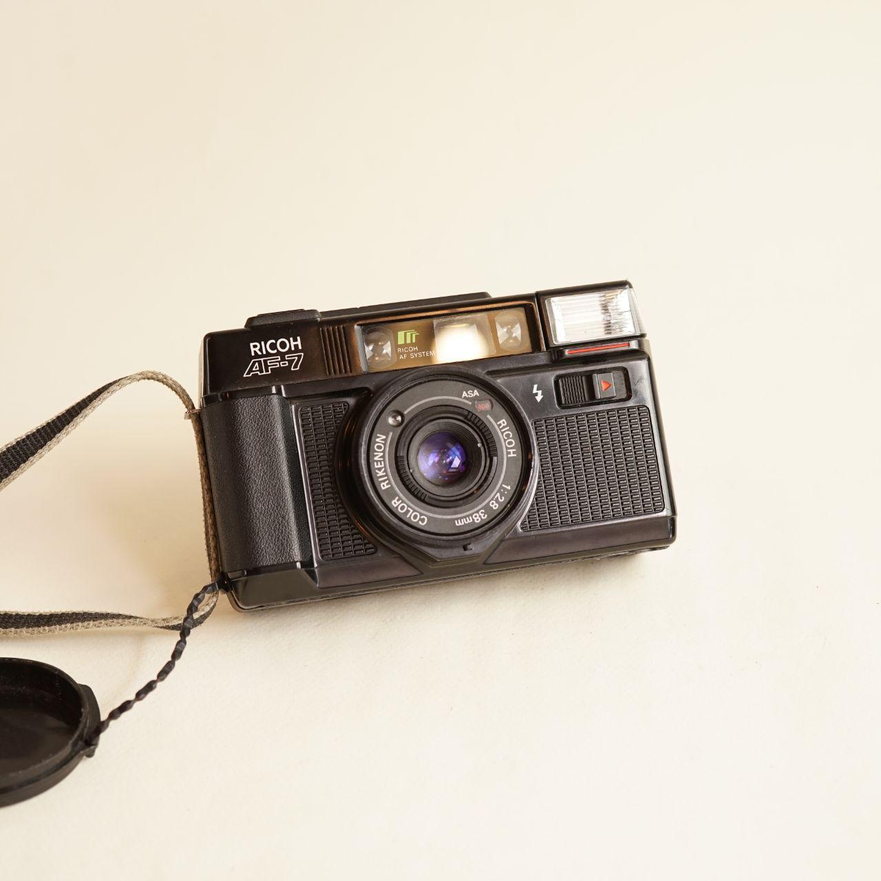 Ricoh AF-7 Film Camera | 35mm Point & Shoot | Tested & Working | Black