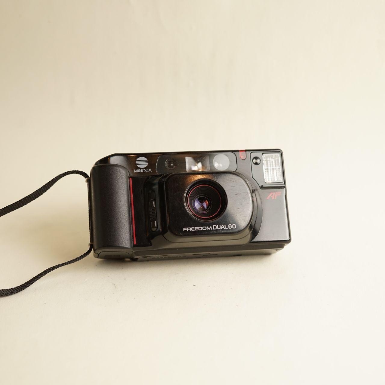Minolta Freedom Dual 60 Film Camera | 35mm Point & Shoot | Tested & Working | Black