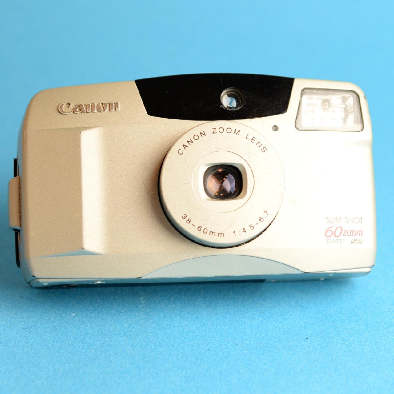 Canon Sure Shot 60 Zoom | 35mm Film Camera | Tested & Working | Cream