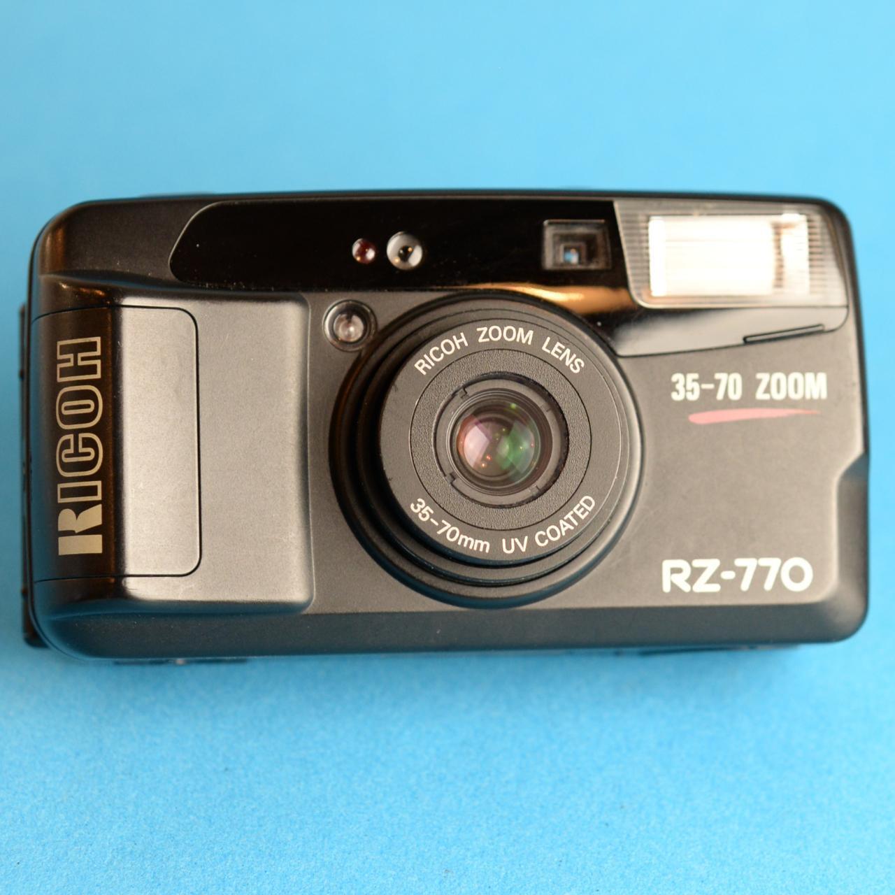 Ricoh RZ-770 Film Camera | 35mm Point and Shoot | Tested and Working w/Warranty | Black