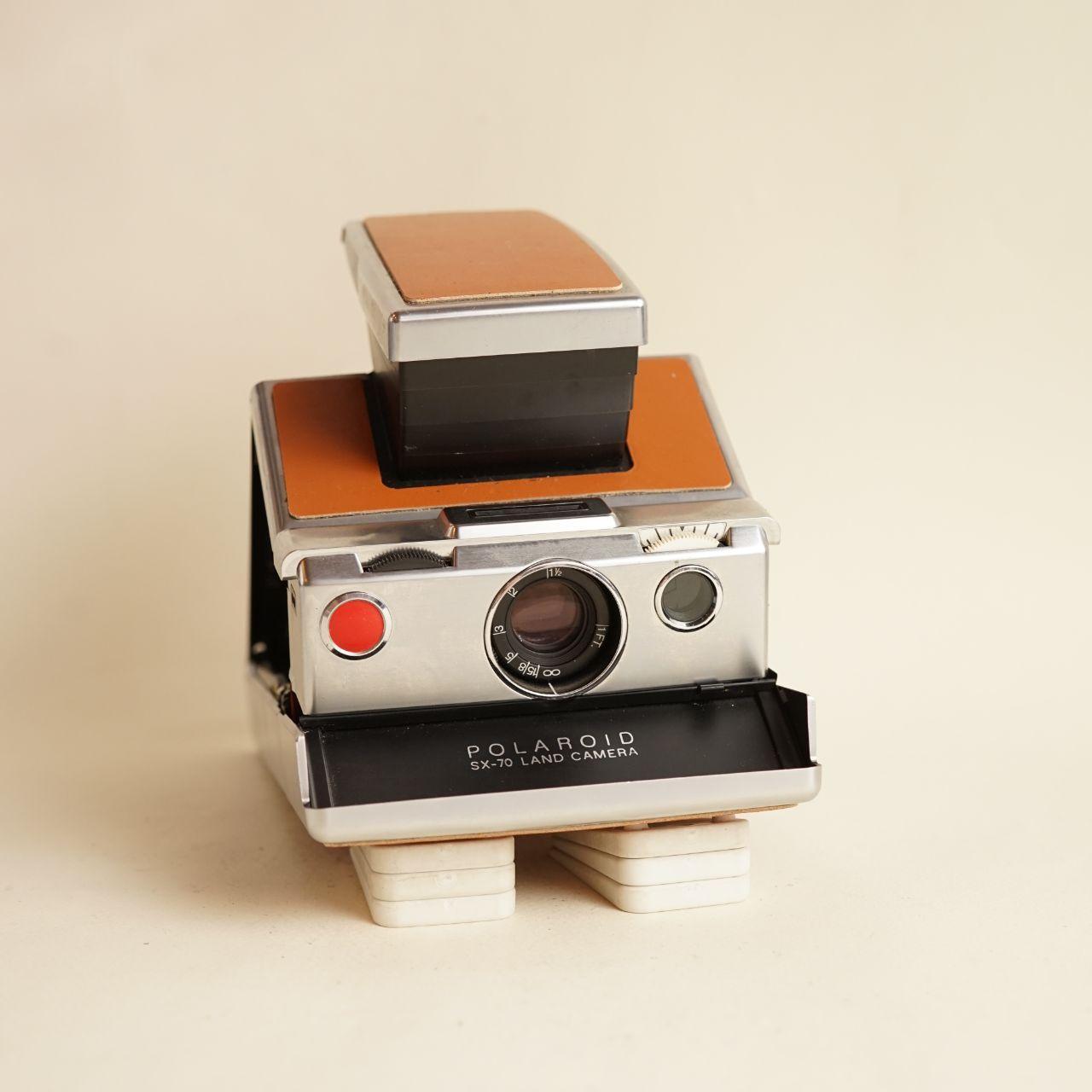 Polaroid SX-70 (Converted to 600 Film) Land Camera | Instant Film Camera | Tested & Working | Tan & Silver