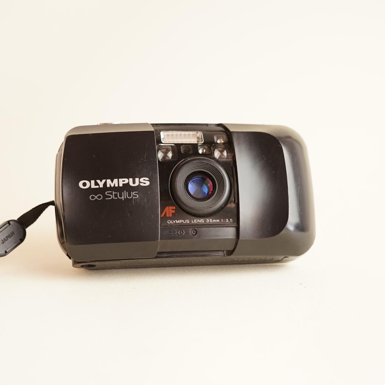 Olympus Stylus Film Camera | 35mm Point & Shoot | Tested & Working | Black