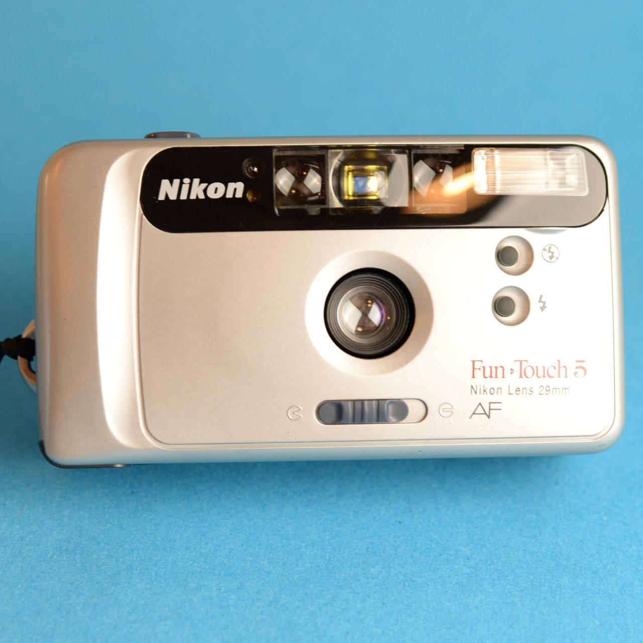 Nikon Fun Touch 5 AF 35mm Film Camera | Tested & Working | Silver