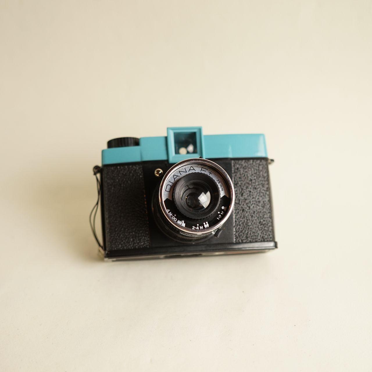 Diana F+ Film Camera | 120 Medium Format | Tested & Working | Blue & Black