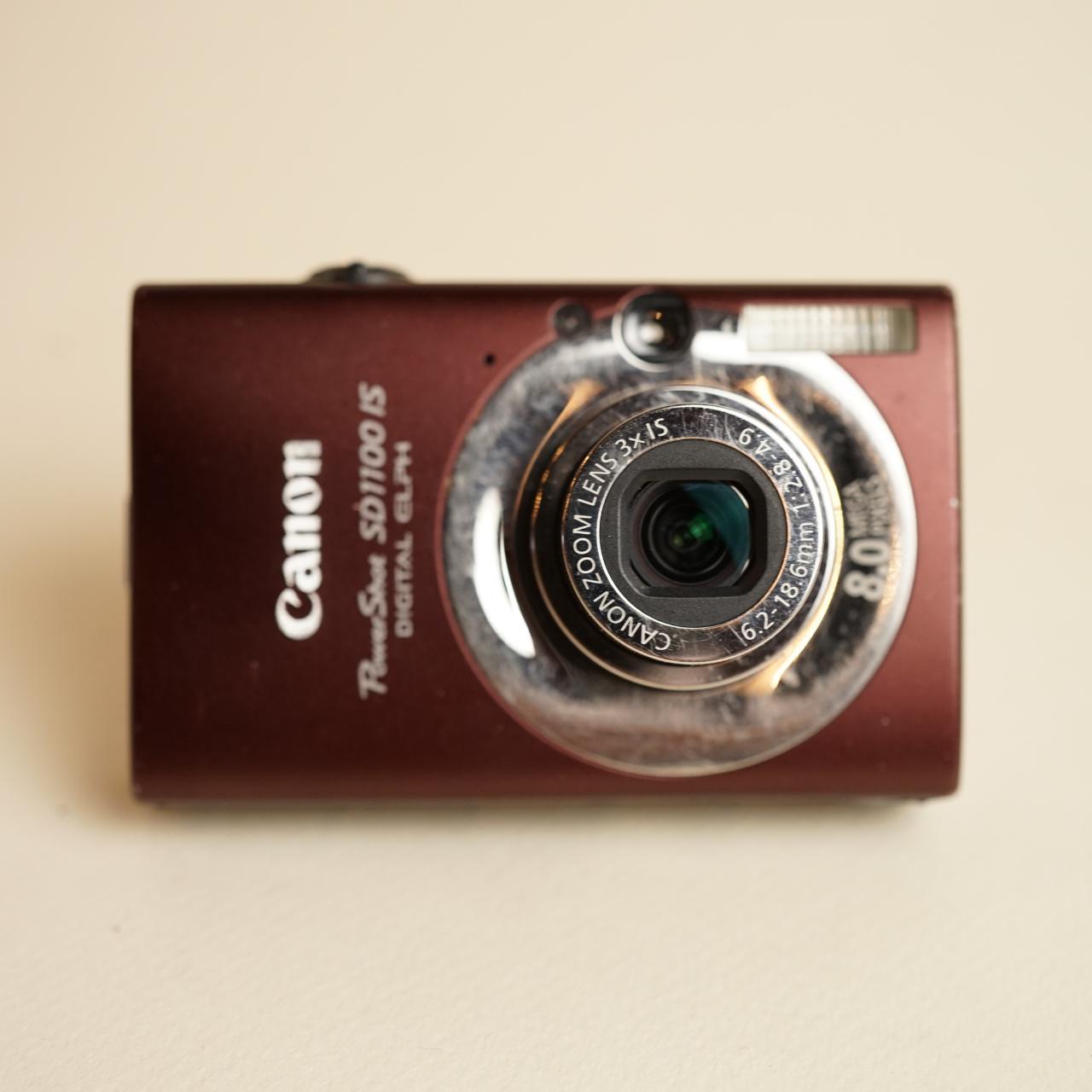 Canon PowerShot SD1100 IS Digital Camera | 8MP | Test & Working | Burgundy