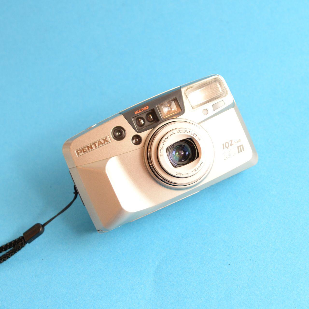 Pentax IQZoom 130M Film Camera | 35mm Point & Shoot | Tested & Working | Silver