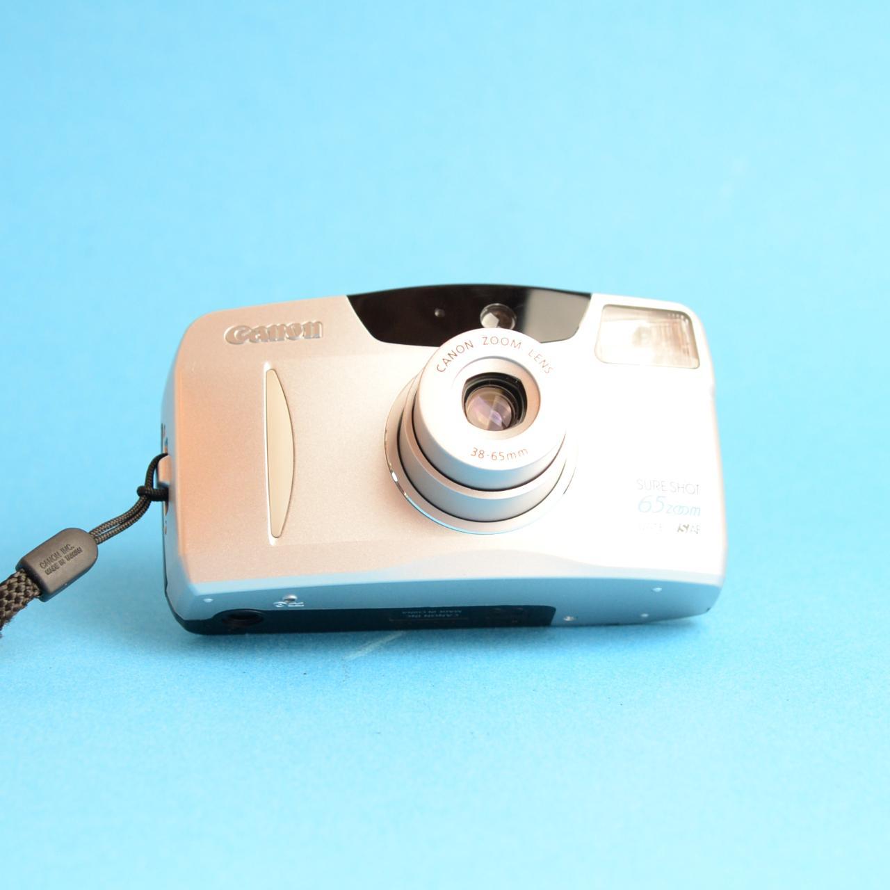 Canon Sure Shot 65 Zoom Film Camera | 35mm Point & Shoot | Tested & Working | Silver