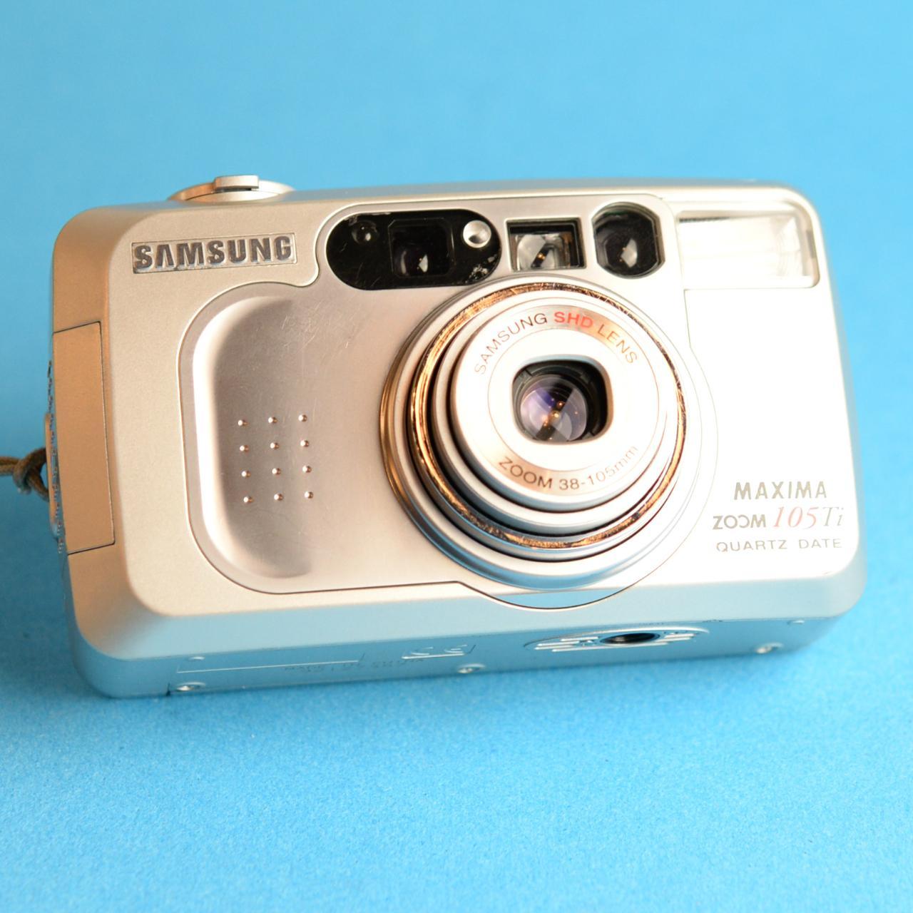 Samsung Maxima Zoom 105 TI Film Camera | 35mm Point and Shoot | Tested & Working | Silver