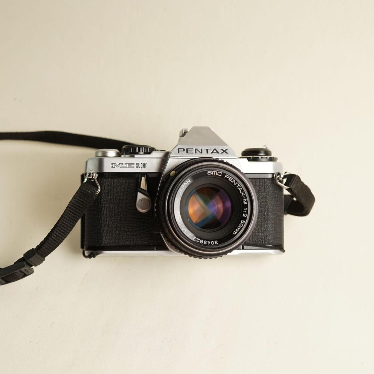 Pentax ME Super Film Camera | 35mm SLR | Tested & Working | Silver & Black