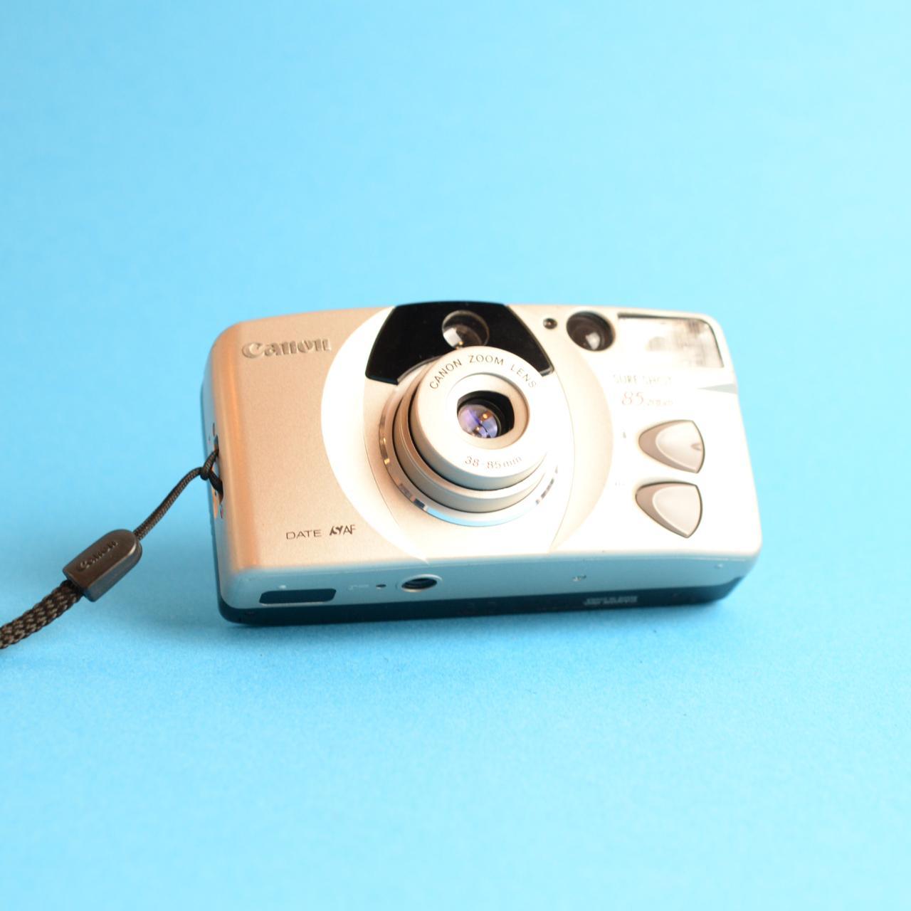 Canon Sure Shot 85 Zoom Date Film Camera | 35mm Point & Shoot | Tested & Working | Silver