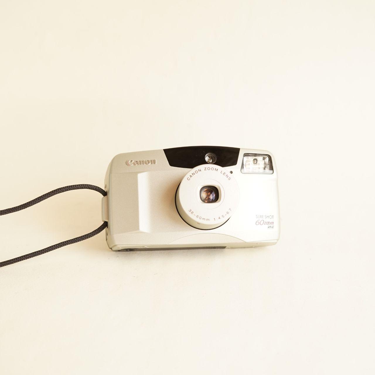 Canon SureShot 60 Zoom Film Camera | 35mm Point & Shoot | Tested & Working | Silver