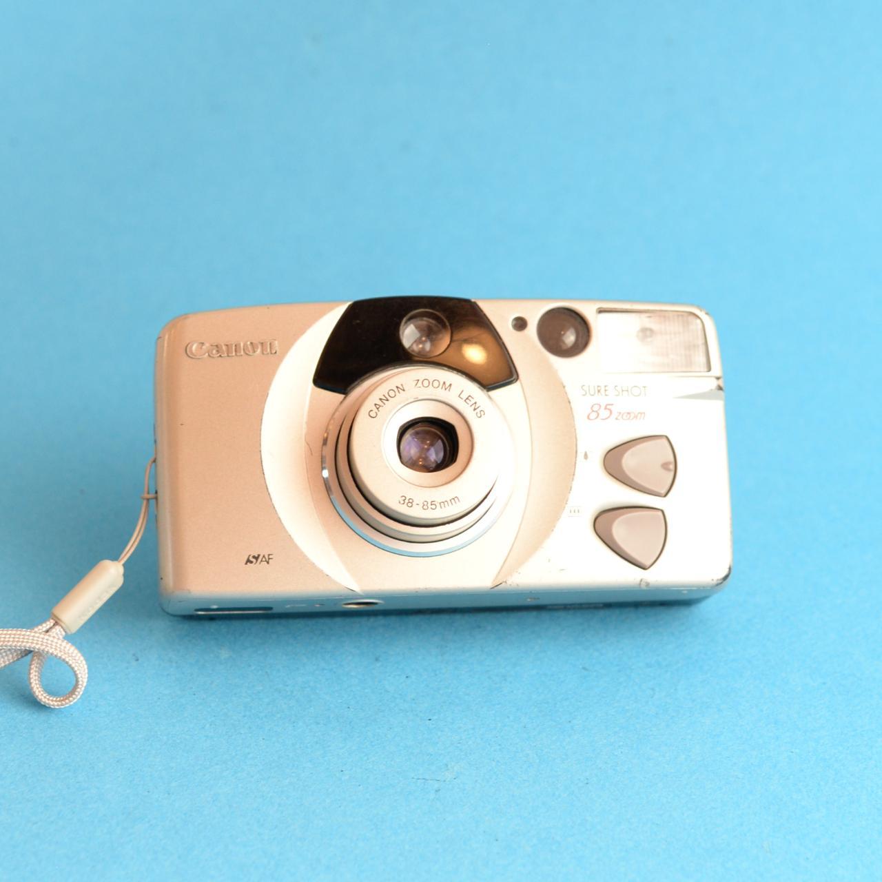 Canon SureShot 85 Zoom Film Camera | 35mm Point & Shoot | Tested & Working | Silver
