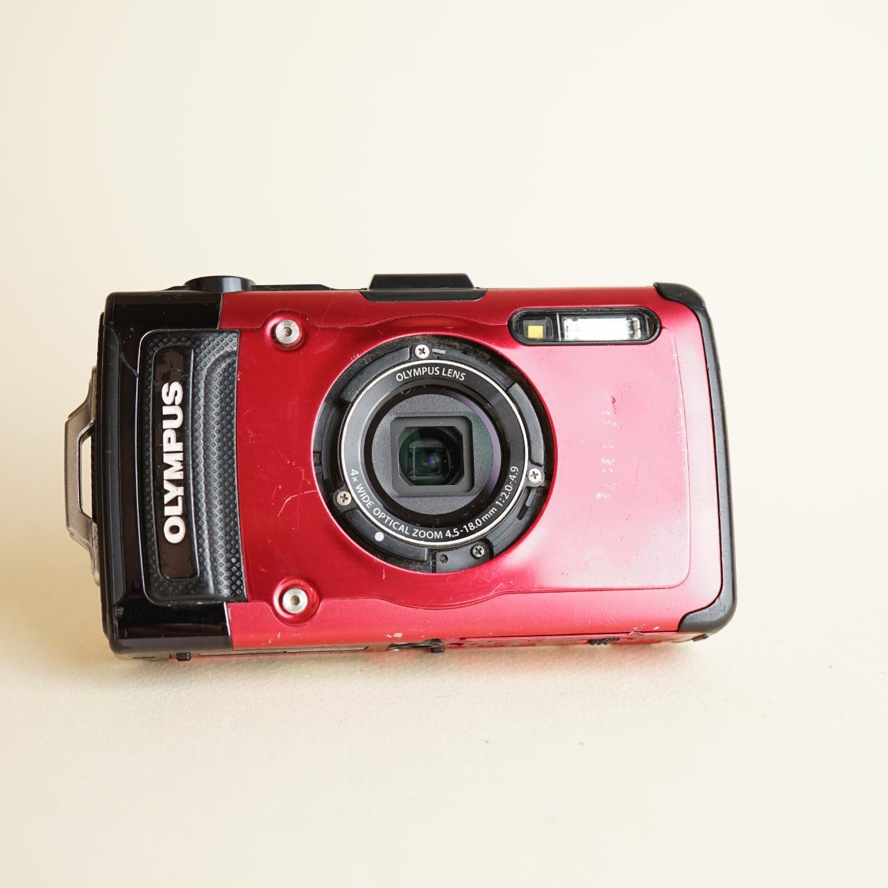 Olympus Tough TG-2 iHS | 12MP Digital Camera | Tested & Working | Red