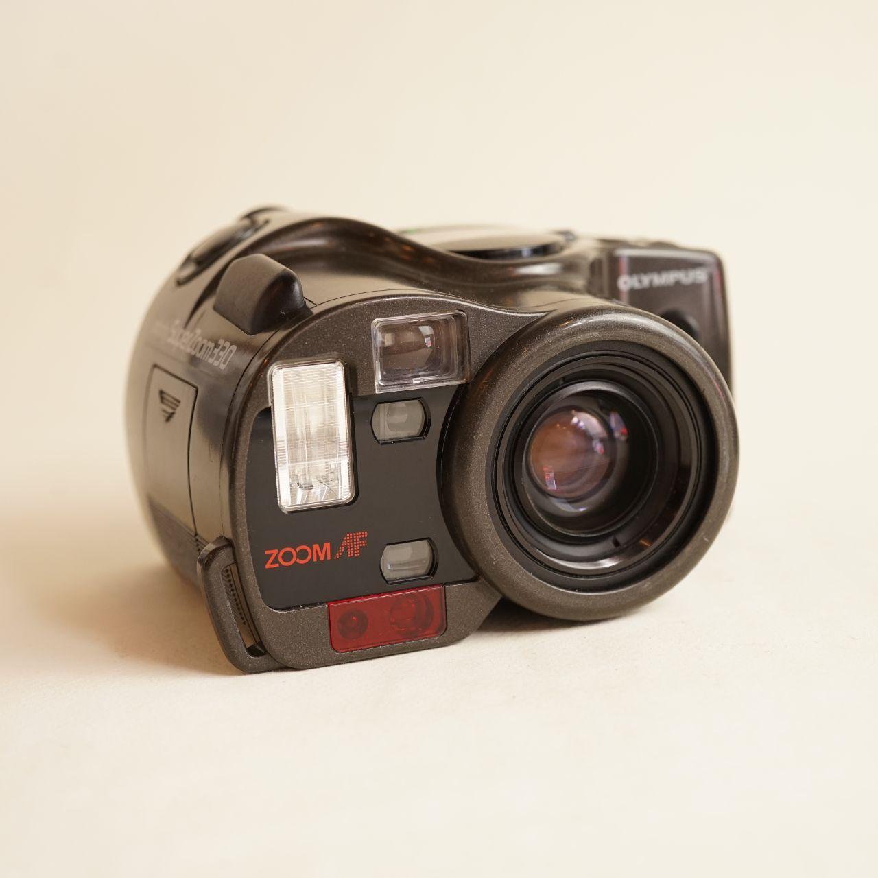 Olympus Infinity SuperZoom 330 Film Camera | 35mm Point & Shoot | Tested & Working | Black