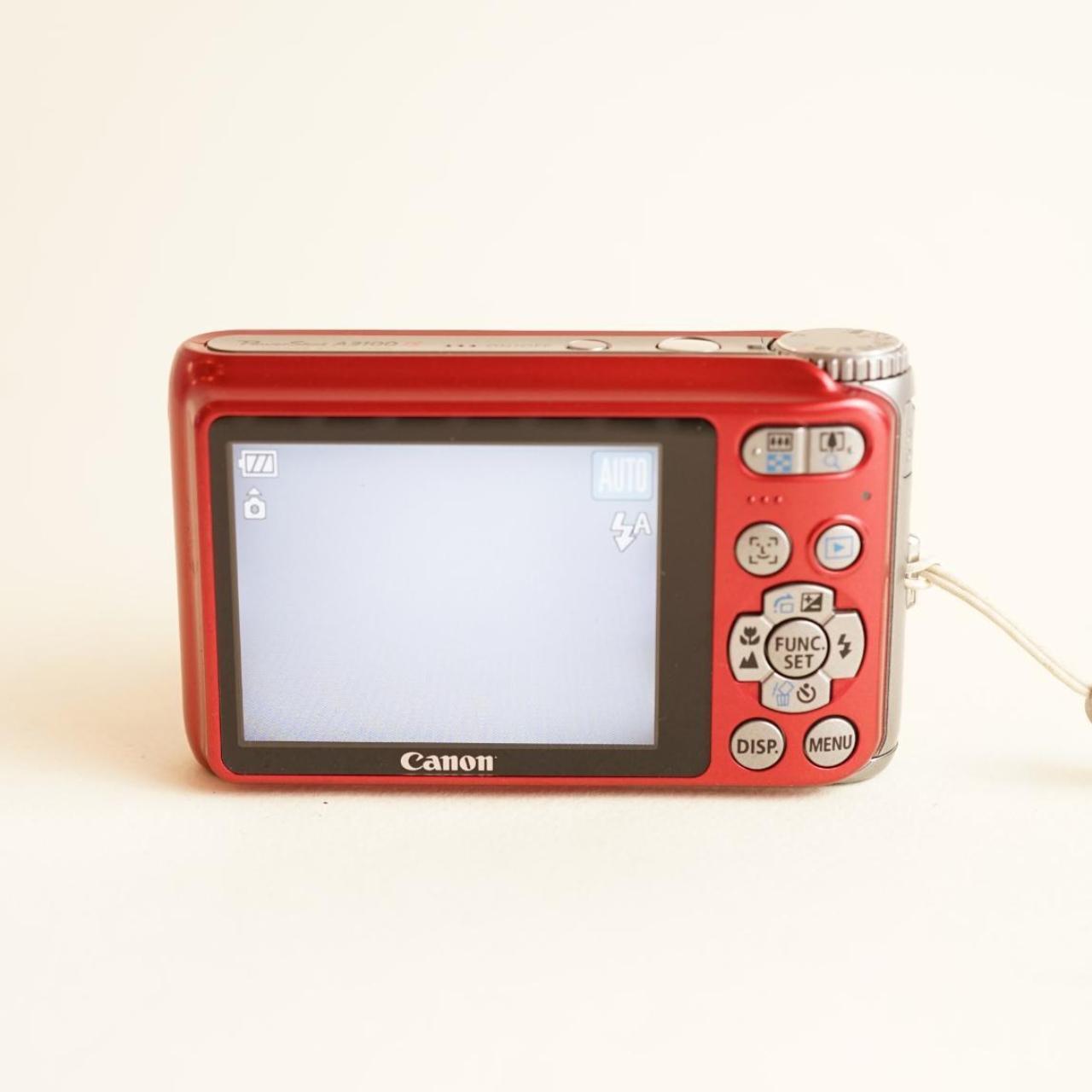 Canon PowerShot A3100 IS Digital Camera | 12MP | Tested & Working | Red