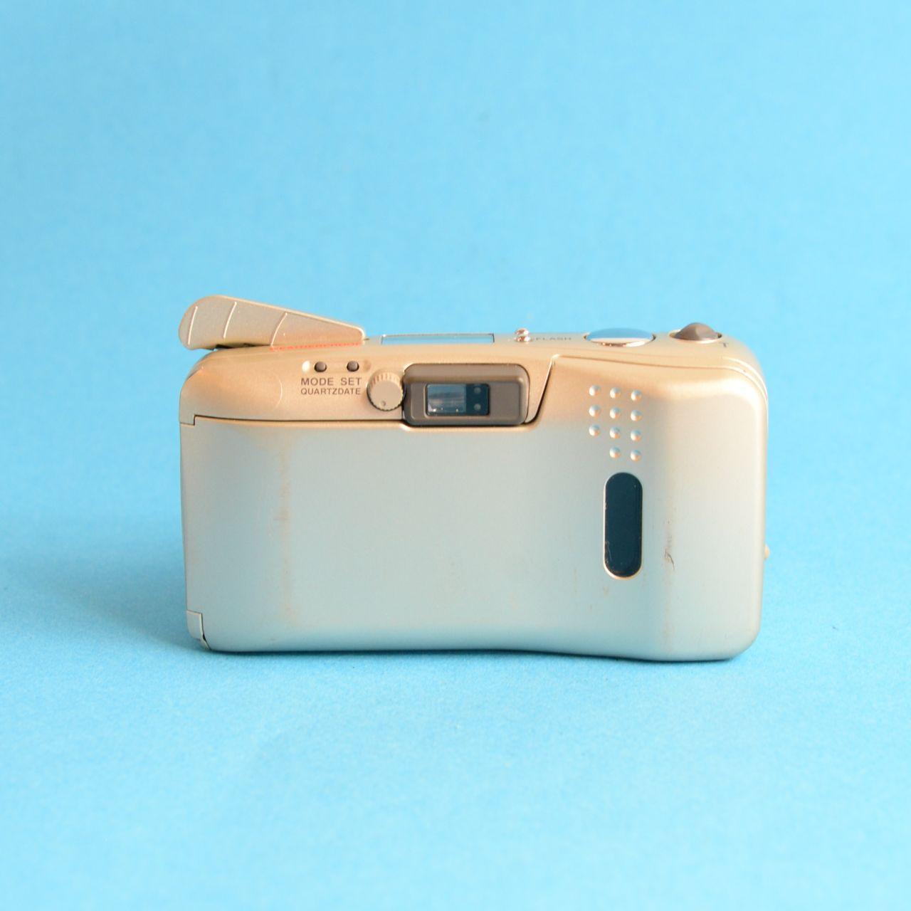 Olympus Infinity Stylus Zoom 105 Film Camera | 35mm Point & Shoot | Tested & Working | Cream