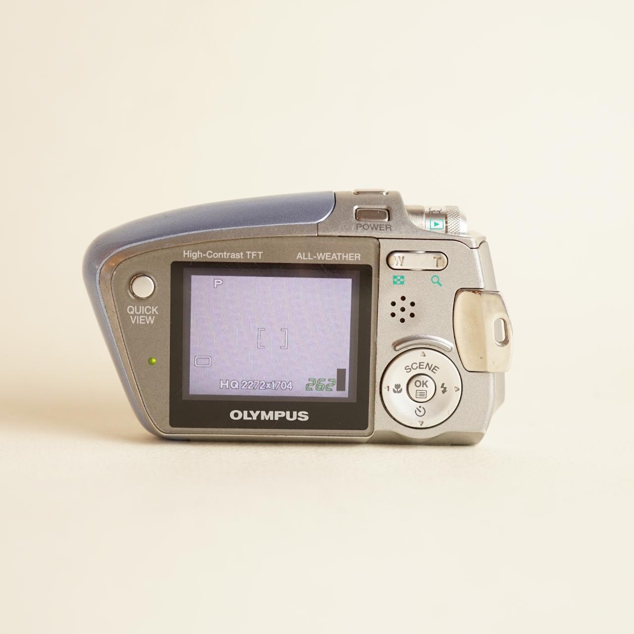 Olympus Mju Mini Digital Camera | 5.0MP | Tested & Working | Blue + Silver