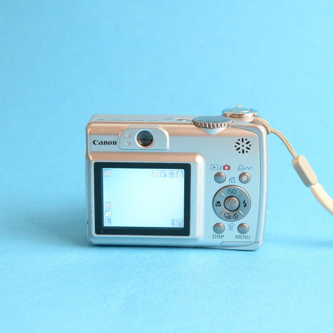 Canon PowerShot A550 Digital Camera | 7.1MP | Tested & Working | Silver