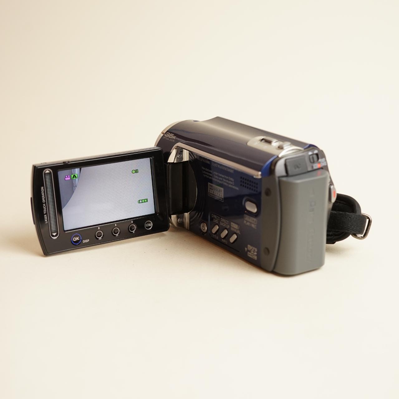 JVC Everio GZ-MG330AU Digital Camcorder + Fisheye Lens | Tested & Working | Blue