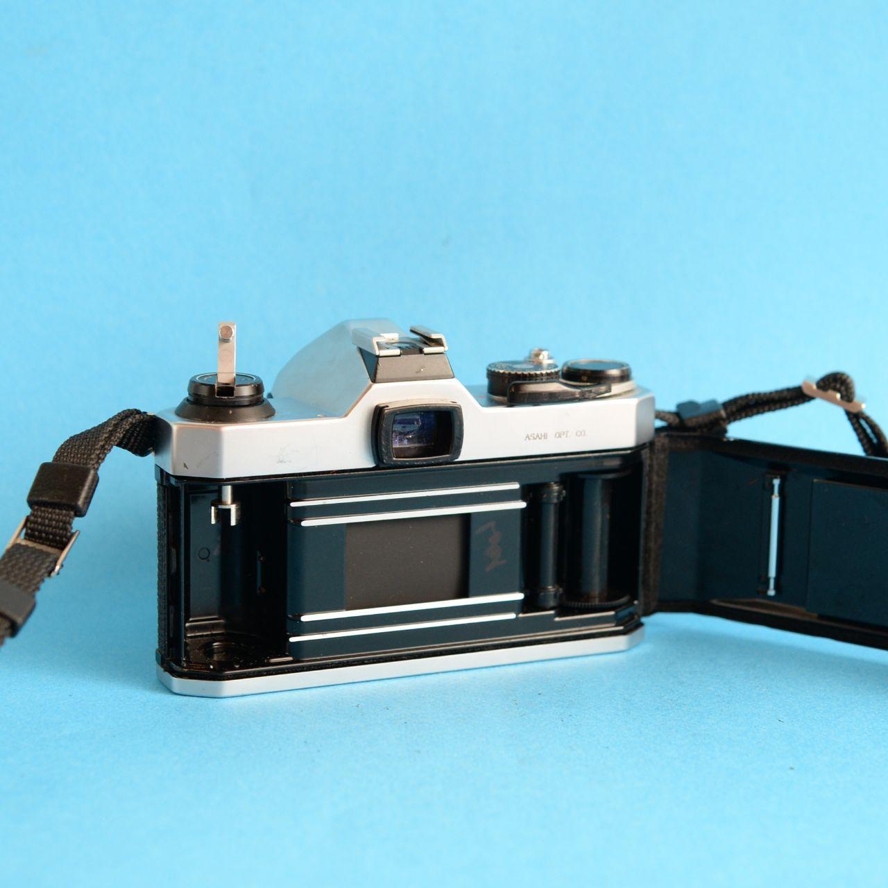 Pentax K1000 Film Camera with 50mm Lens | 35mm SLR | Tested & Working | Silver & Black