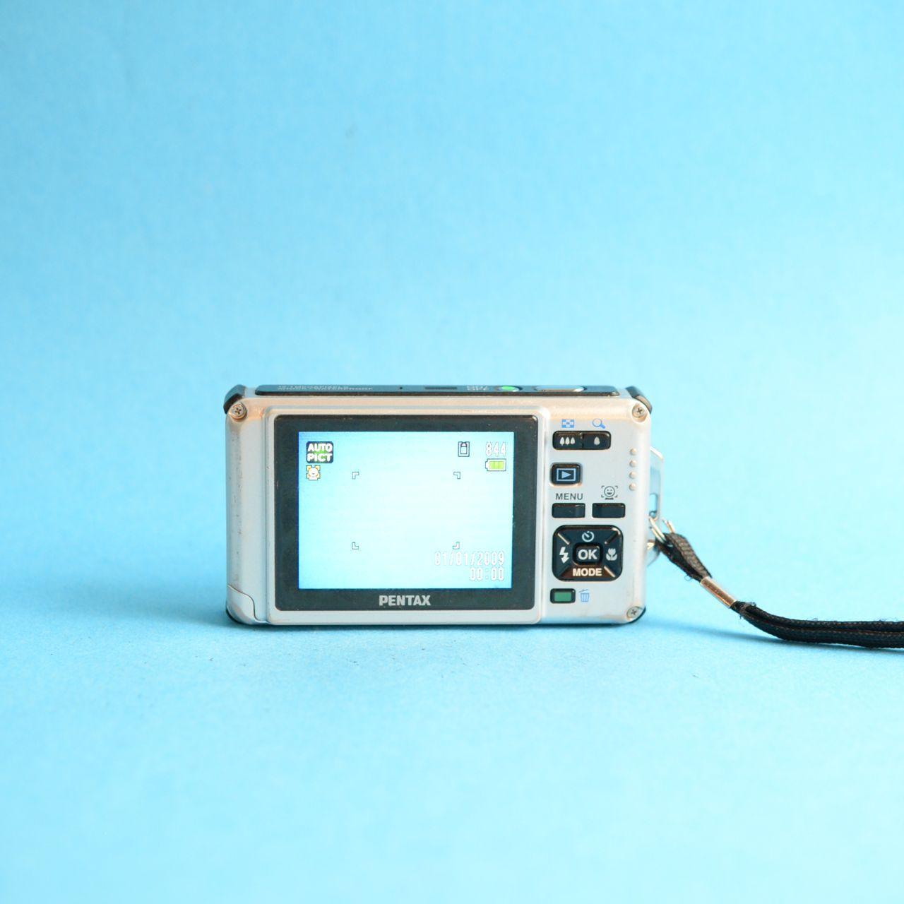 Pentax Optio W80 Digital Camera | 12.1MP | Tested & Working | Silver & Black