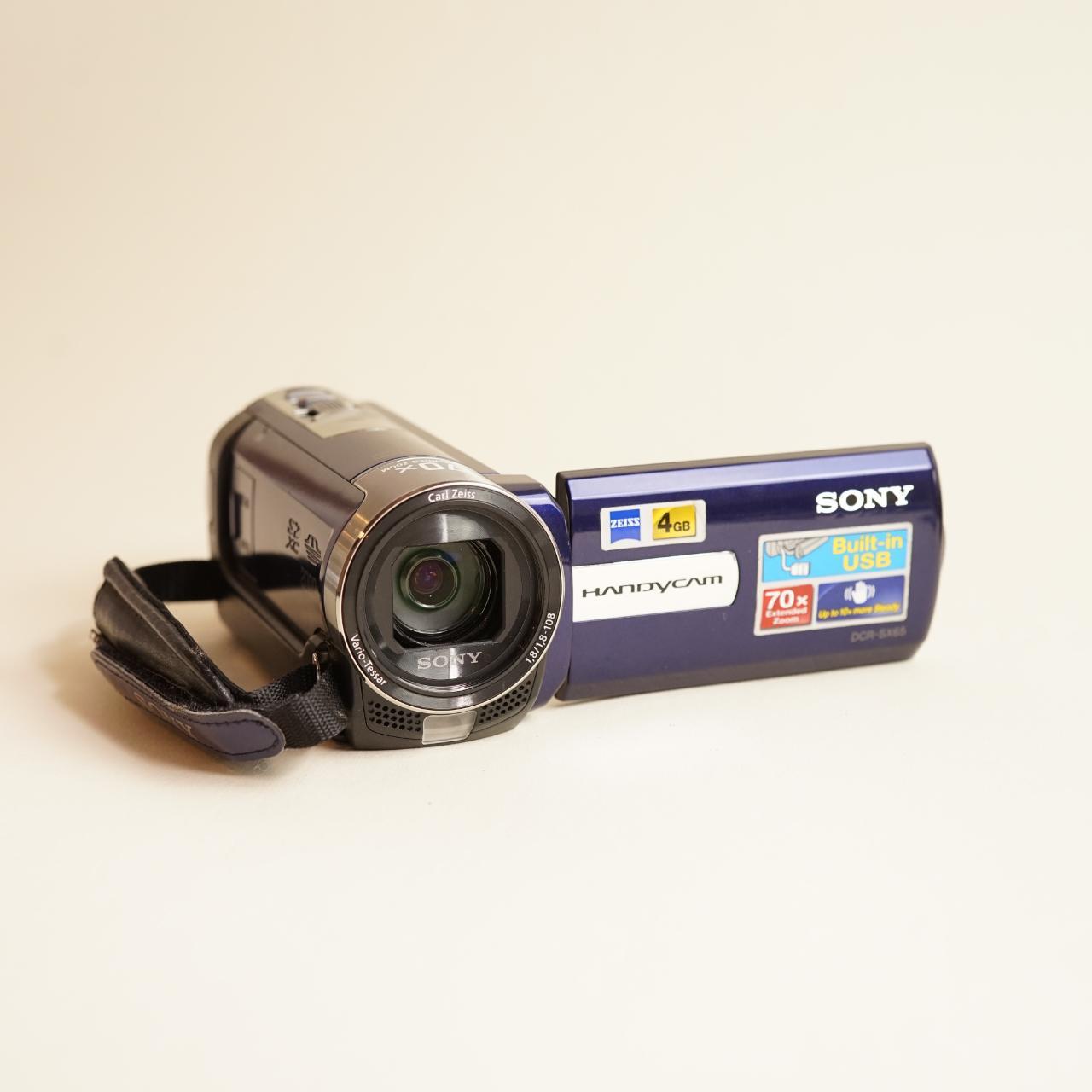 Sony Handycam DCR-SX65 Camcorder | 70x Zoom | Tested & Working | Blue