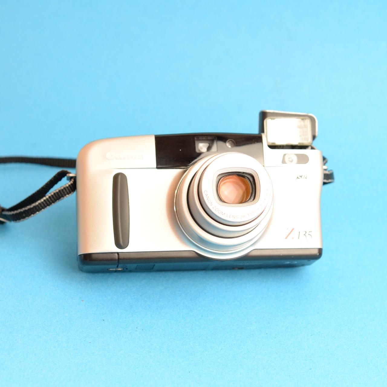 Canon Sure Shot Z135 Film Camera | 35mm Point & Shoot | Tested & Working | Silver