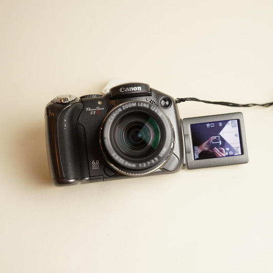 Canon PowerShot S3 IS Digital Camera | 6MP | Tested & Working | Black