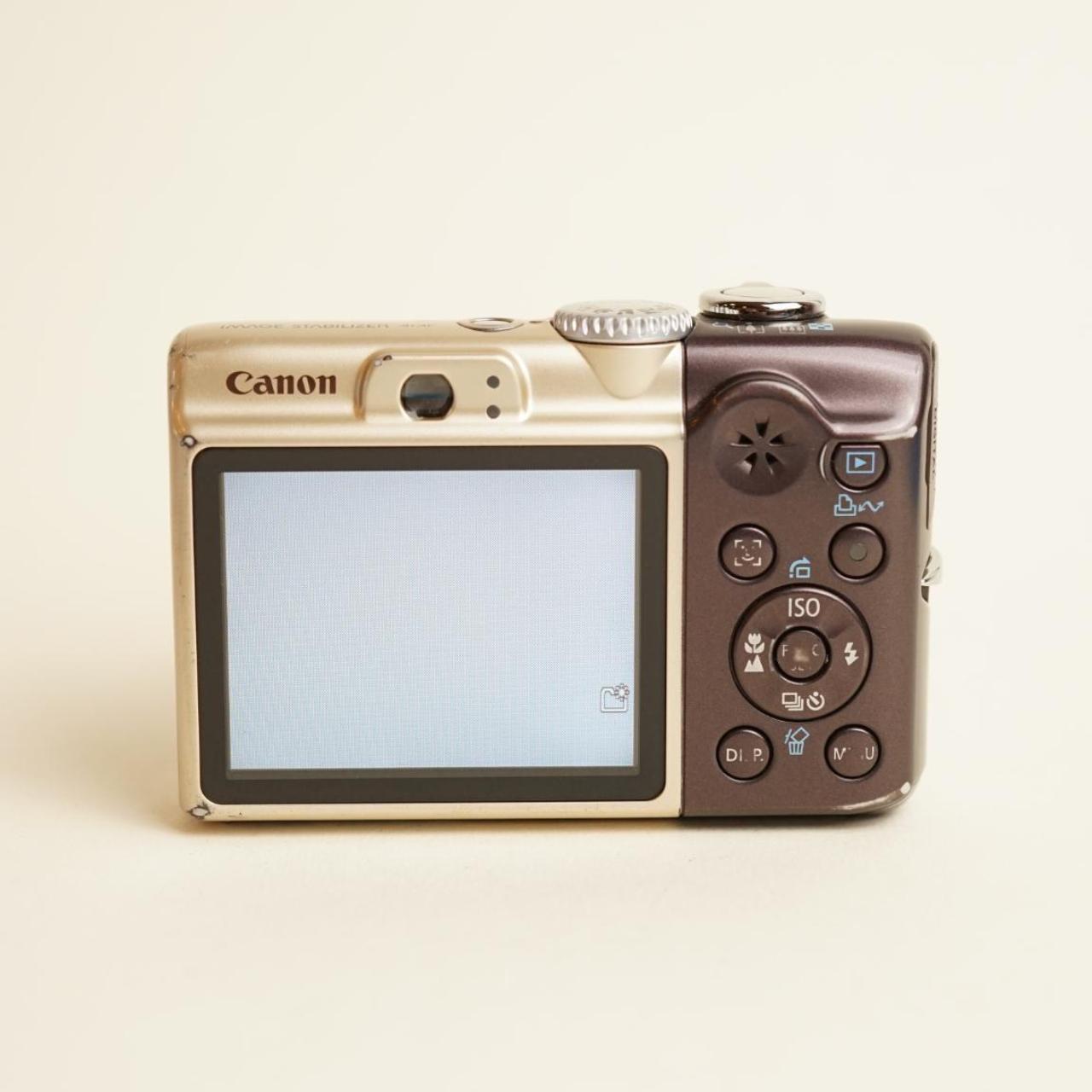 Canon PowerShot A1000 IS Digital Camera | 10.0MP | Tested & Working | Gold & Brown