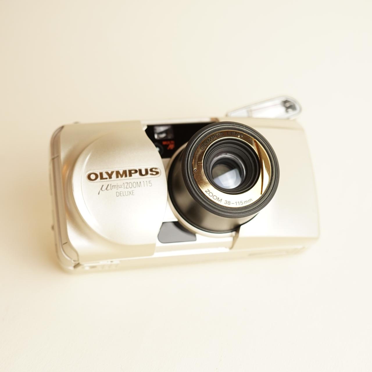 Olympus Mju Zoom 115 Deluxe 35mm Film Camera | Tested & Working | Silver