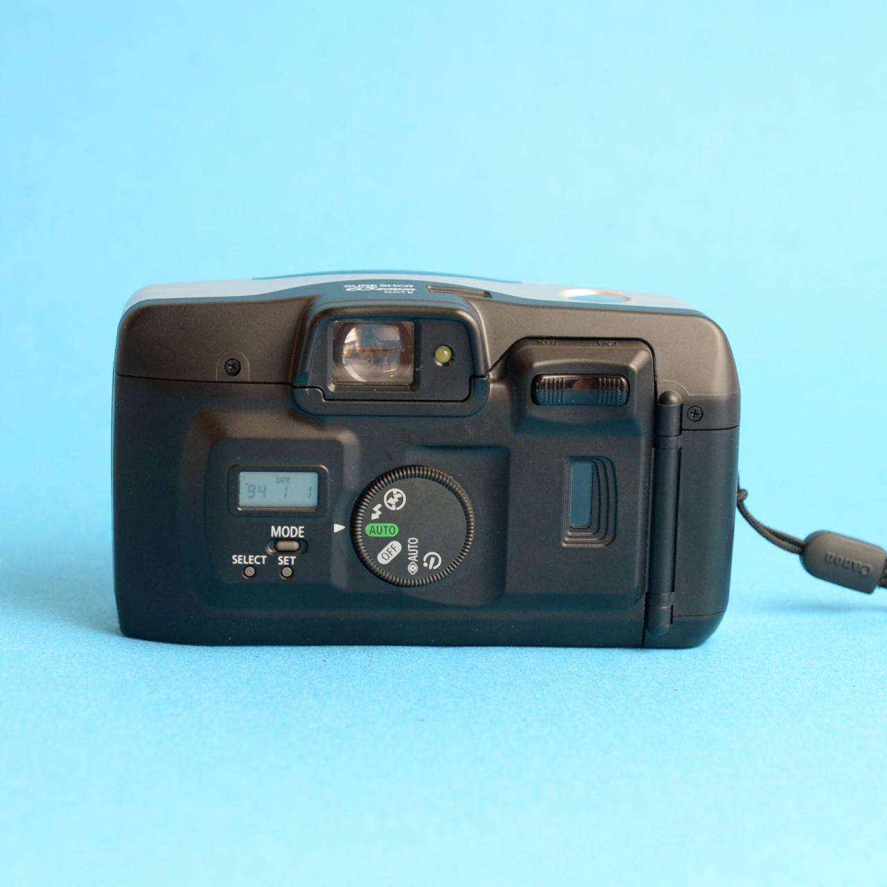 Canon Sure Shot 65 Zoom Film Camera | 35mm Point & Shoot | Tested & Working | Silver