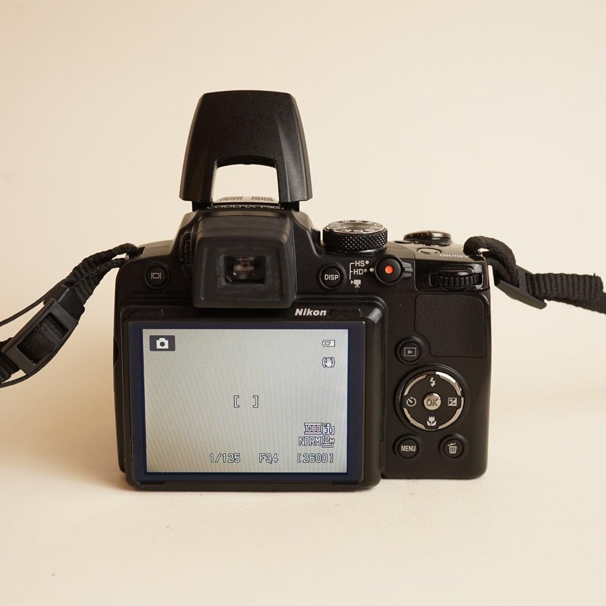 Nikon Coolpix P500 Digital Camera | 12.1MP | Tested & Working | Black