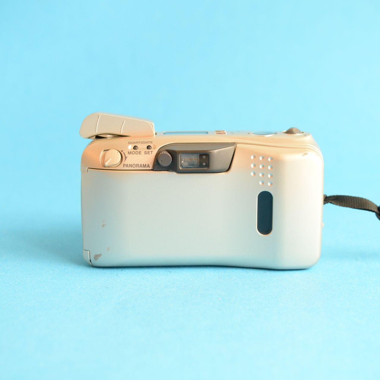 Olympus Infinity Stylus Zoom 140 DLX Film Camera | 35mm Point & Shoot | Tested & Working | Gold