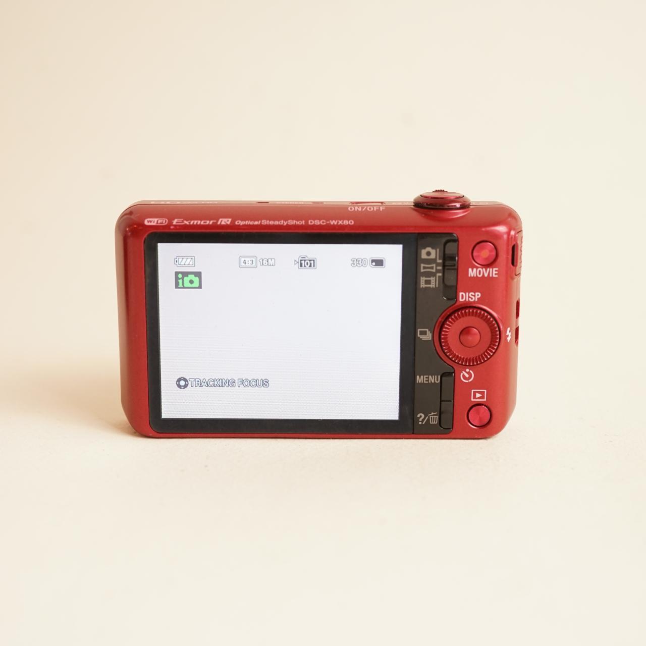 Sony Cyber-shot DSC-WX80 Digital Camera | 16.2MP | Tested & Working | Red