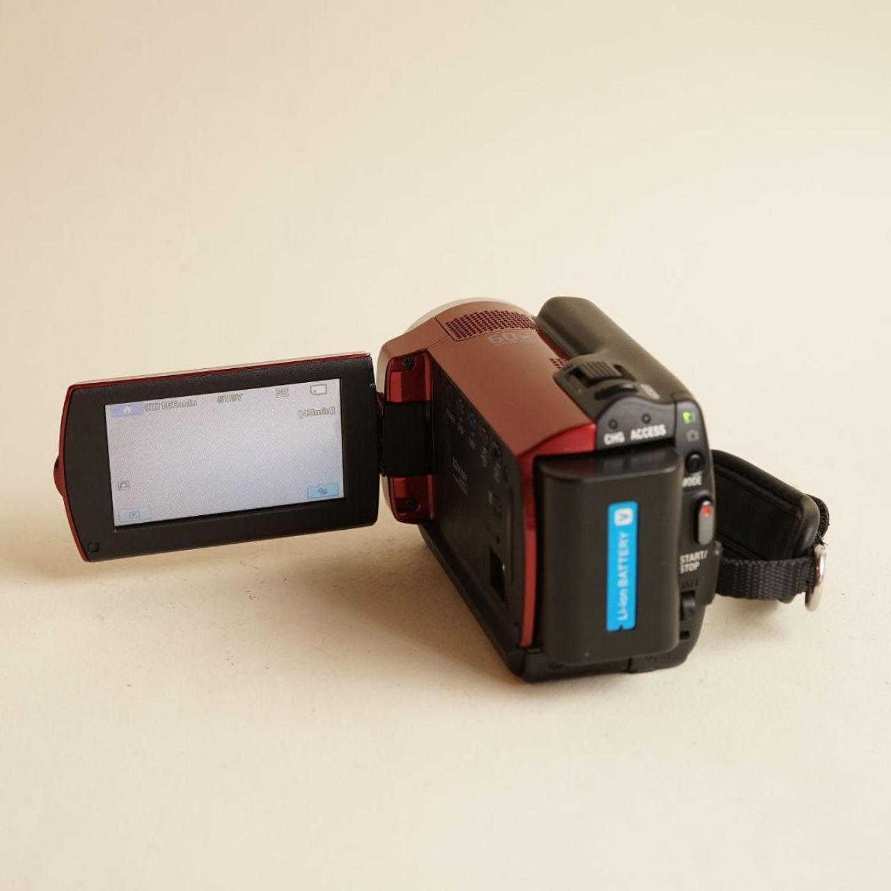 Sony Handycam DCR-SR47 Camcorder | Tested & Working | Red
