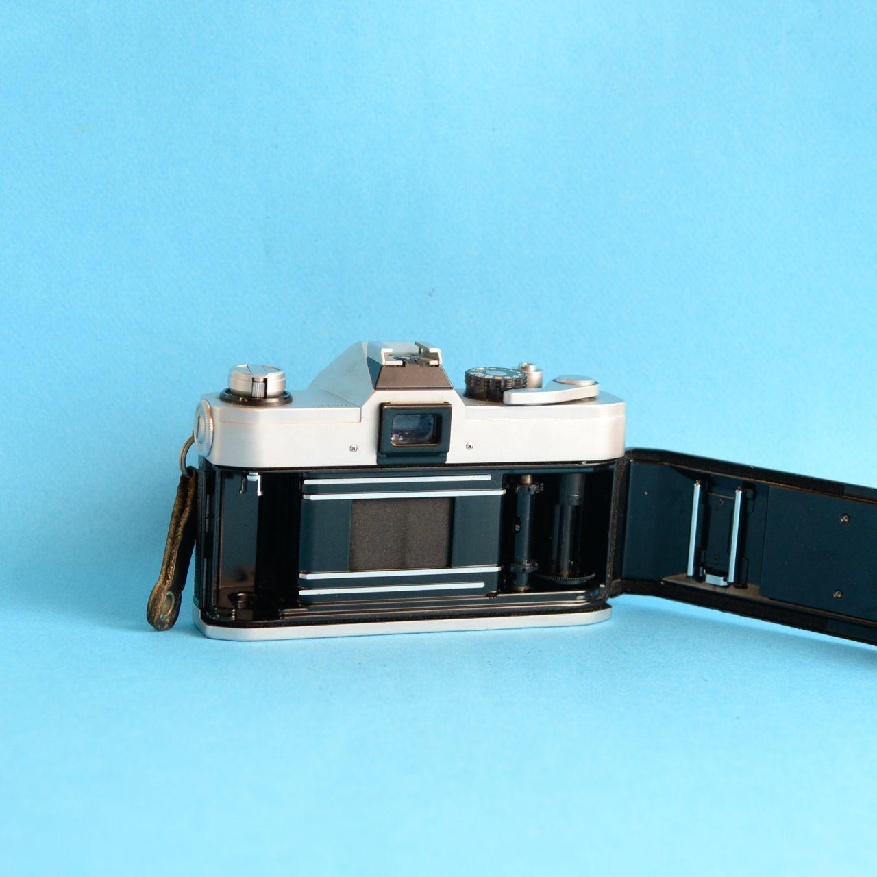 Canon TX Film Camera with Canon FD 50mm Lens | 35mm SLR | Tested & Working | Silver & Black