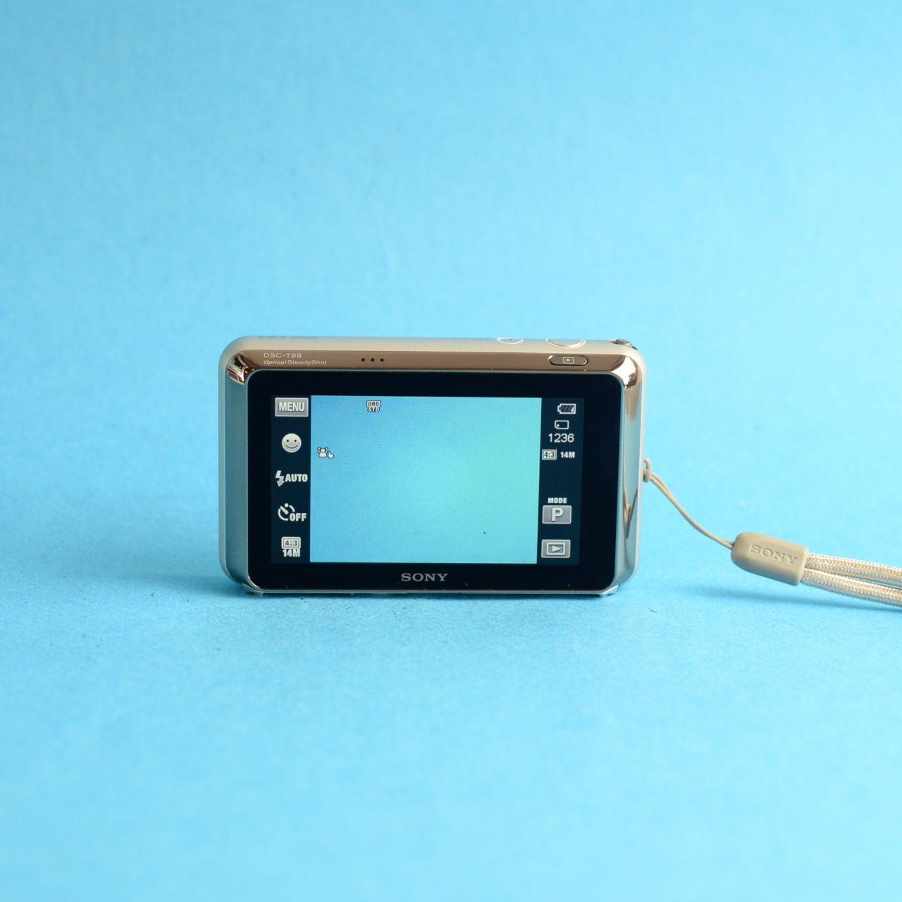 Sony CyberShot DSC-T99 Digital Camera | 14.1MP | Tested & Working | Silver