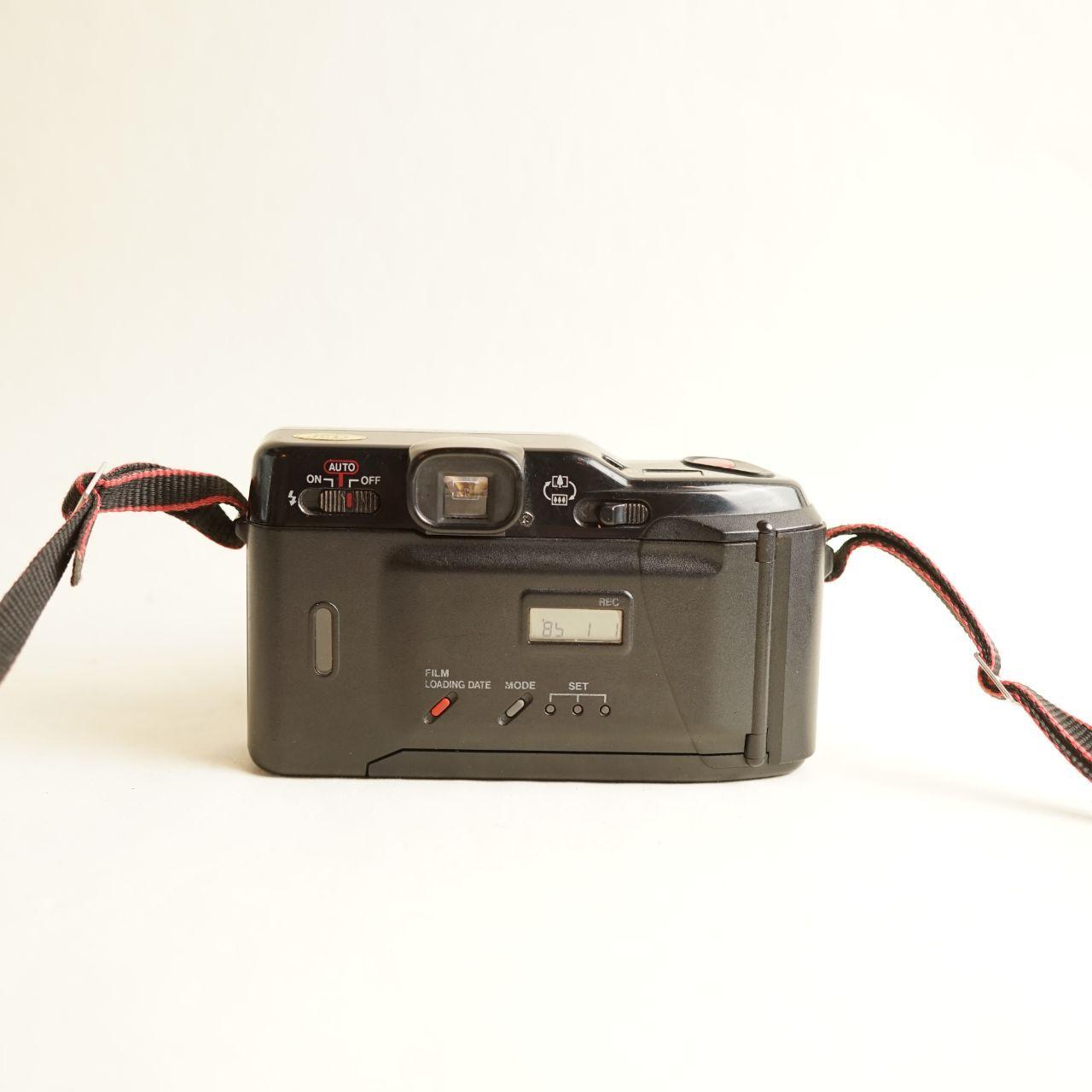 Canon Sure Shot Tele Quartz Date Film Camera | 35mm Point & Shoot | Tested & Working | Black