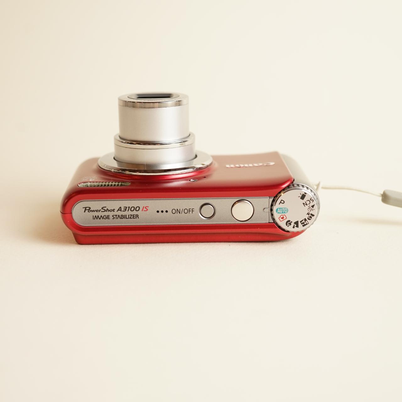Canon PowerShot A3100 IS Digital Camera | 12.1MP | Tested & Working | Red